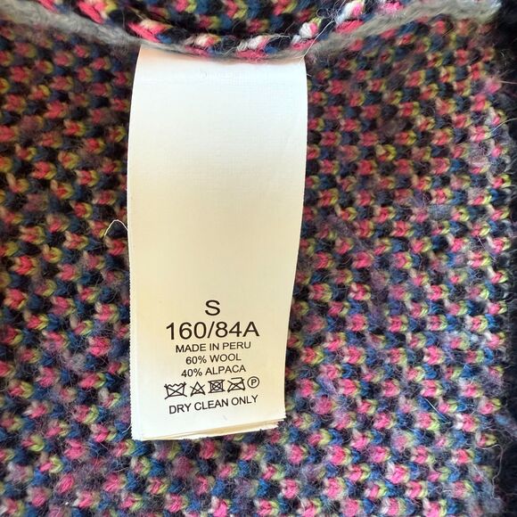 Kate Spade New York Wool Alpaca Blend Neon Abstract Fair Isle Sweater Size Small - Picture 10 of 13
